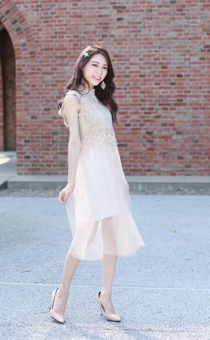 [Mzsock] NO.097 Lin Zhirong small dress high heels beautiful legs outdoor shot street photography#[88P]-6